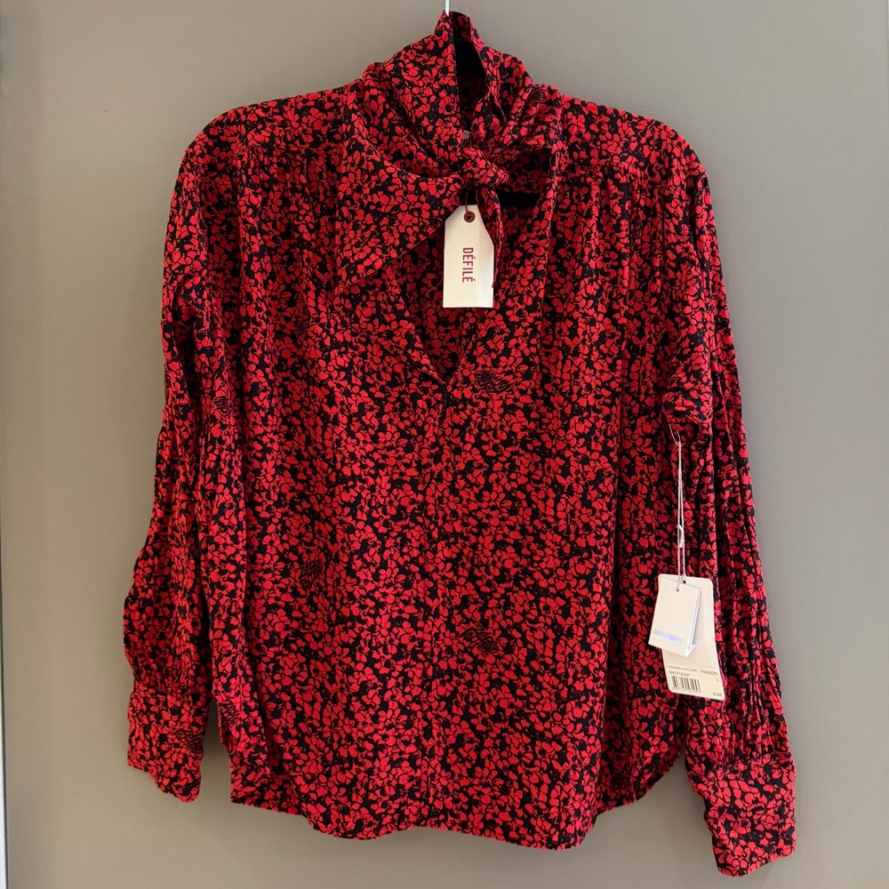 Zadig & Voltaire Tristan Floral Blouse, Size L - Picture 7 of 11